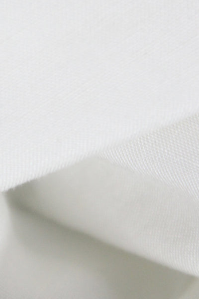 Zara Womens Cropped Button-Up White Collared Long Sleeve Solid Viscose Size S