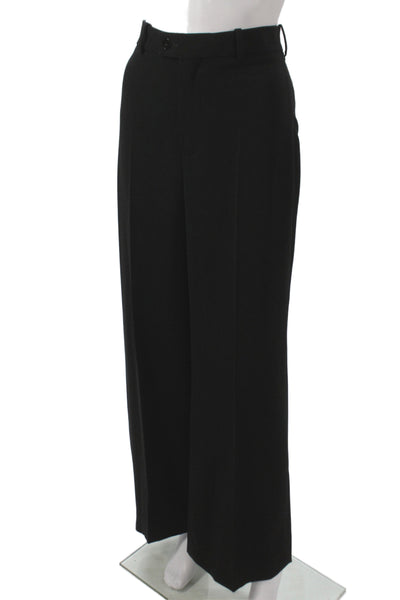 Zara Womens Dress Pants Black Polyester Solid Button Inseam 30 Size S