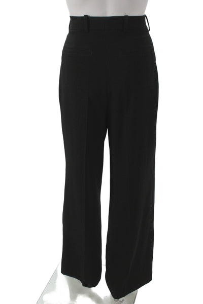 Zara Womens Dress Pants Black Polyester Solid Button Inseam 30 Size S