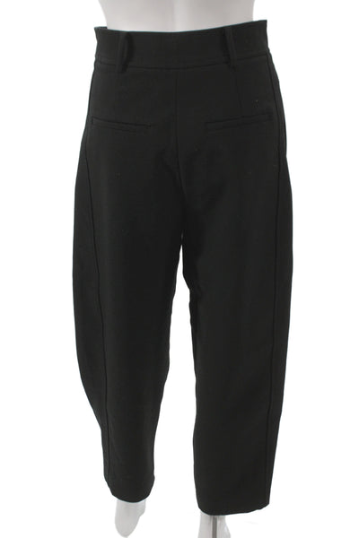 Zara Womens Dress Pants Black Polyester Button Size XS