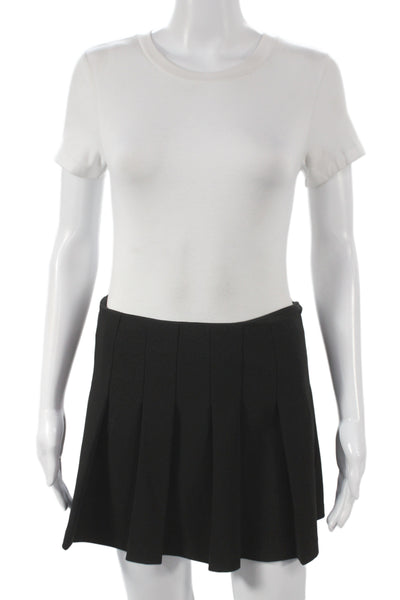 Zara Trafaluc Women Mini Skirt Black Zip Solid Polyester Size XS