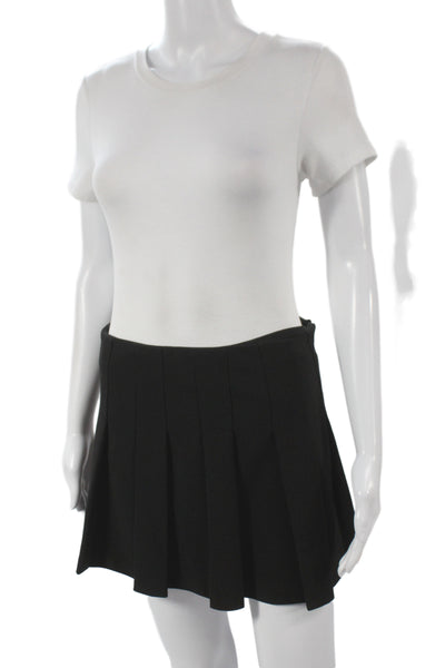 Zara Trafaluc Women Mini Skirt Black Zip Solid Polyester Size XS