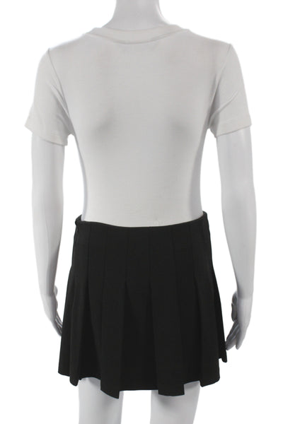 Zara Trafaluc Women Mini Skirt Black Zip Solid Polyester Size XS