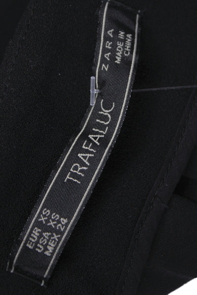 Zara Trafaluc Women Mini Skirt Black Zip Solid Polyester Size XS