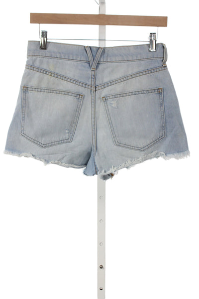 Veronica Beard Womens Cut-Off Blue Cotton Shorts Size 26