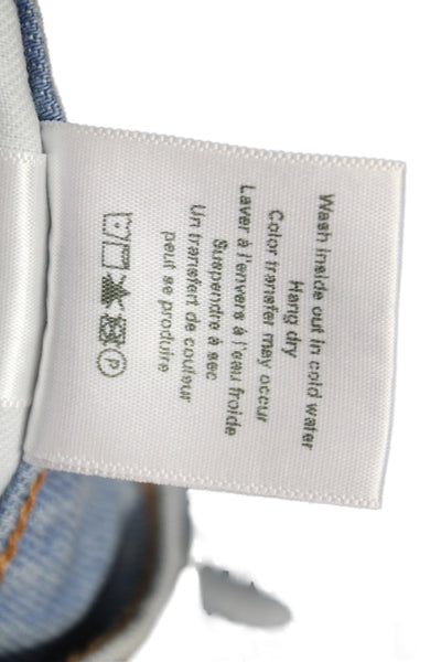 Veronica Beard Womens Cut-Off Blue Cotton Shorts Size 26