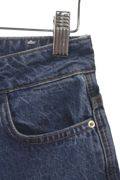Zara Women Straight Jeans Blue High Rise 100% Cotton Size 2