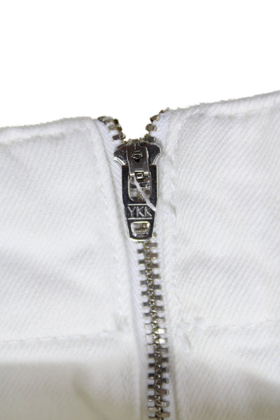 We The Free Women Mini White Cotton Skort Tie Casual Size 0