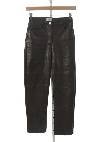 Wilfred Womens Cropped Brown Pants Button Size 00