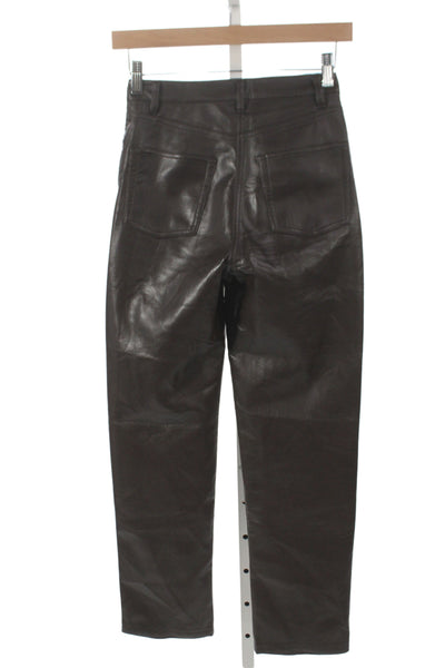 Wilfred Womens Cropped Brown Pants Button Size 00