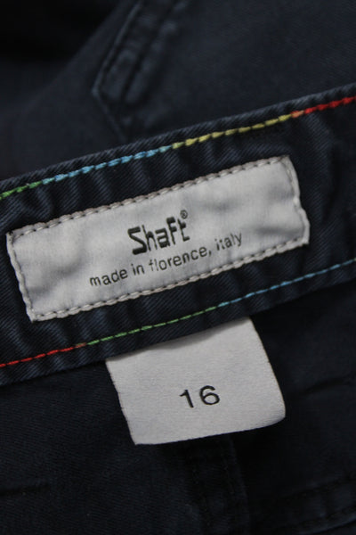 Shaft Teens Chino Pants Black High Rise 98% Cotton Inseam 26 Size 16