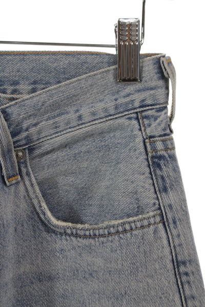 Agolde Womens Cropped High Rise Jeans Blue 100% Cotton Button Size 24