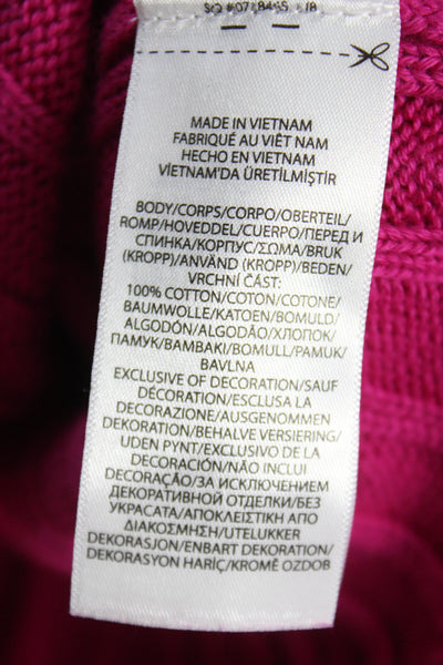 Polo Ralph Lauren Women Pink Cotton Pullover Sweater Long Sleeve Size XS