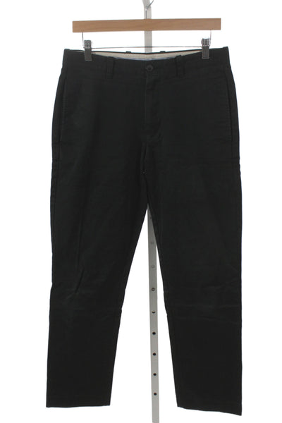J Crew Mens Chino Pants Black Cotton Button Size 30