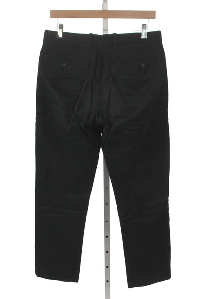 J Crew Mens Chino Pants Black Cotton Button Size 30
