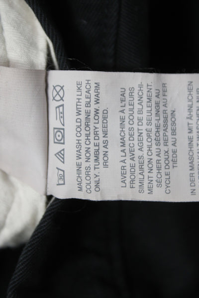 J Crew Mens Chino Pants Black Cotton Button Size 30