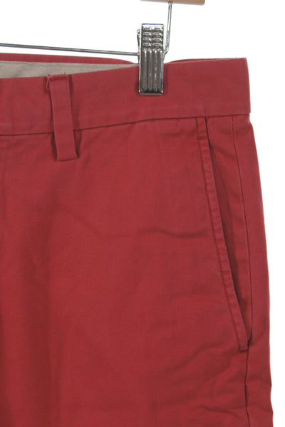 Banana Republic Mens Chino Pants Red 100% Cotton Button Solid Size 31