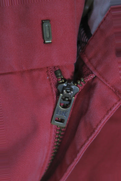 Banana Republic Mens Chino Pants Red 100% Cotton Button Solid Size 31