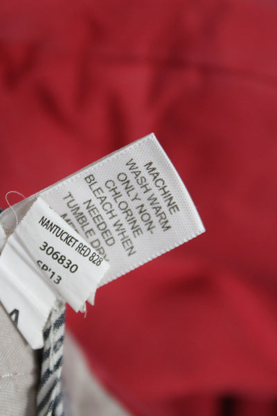 Banana Republic Mens Chino Pants Red 100% Cotton Button Solid Size 31