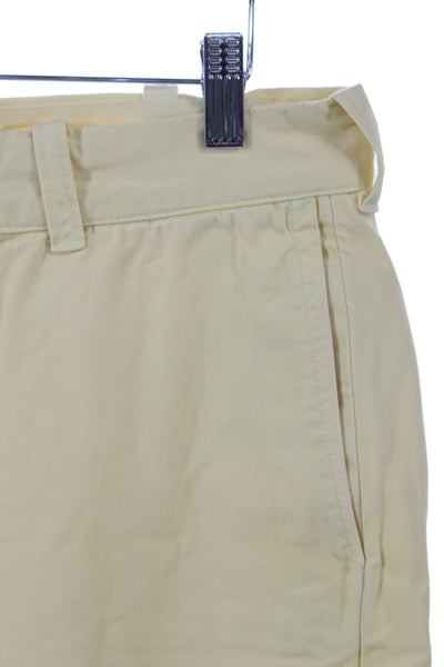 J Crew Mens Chino Pants Yellow Cotton Button Closure Size 31