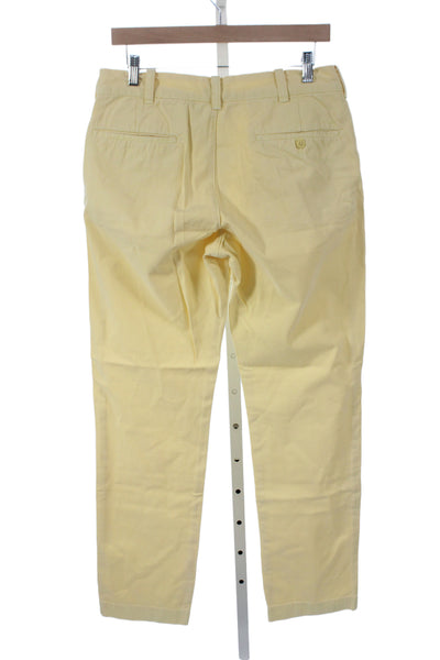 J Crew Mens Chino Pants Yellow Cotton Button Closure Size 31