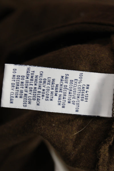 Polo Ralph Lauren Mens Basic Brown Cotton Long Sleeve T-Shirt Size M