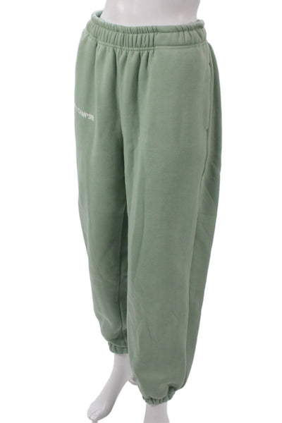Happy Camp3r Womens Green High Neck Pullover Sweatsuit Organic Cotton Size M
