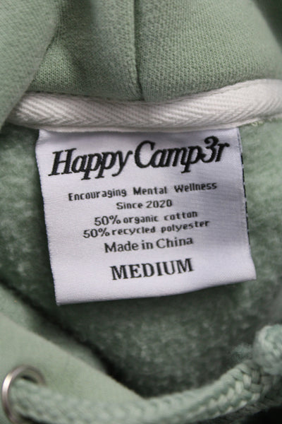 Happy Camp3r Womens Green High Neck Pullover Sweatsuit Organic Cotton Size M