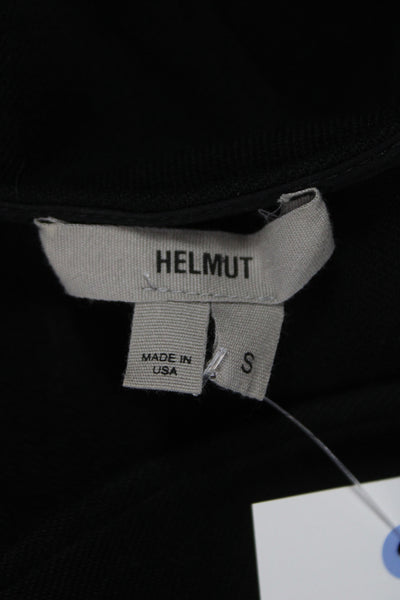 Helmut Women Sheath Dress Black Viscose Square Neck Sleeveless Short Size S