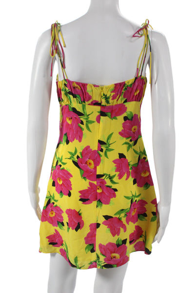 The Kooples Women Fit & Flare Silk Floral Dress Sweetheart Sleeveless Size 1