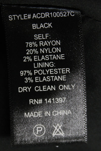 ASTR Women Black Mini Dress Sleeveless Square Neck Rayon Button Casual Size S