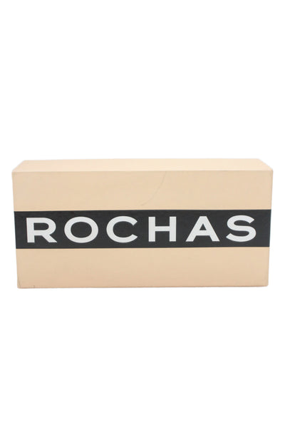 Rochas Womens Leather Color Block Slip On Flat Loafers Shoes Brown Black Size 8