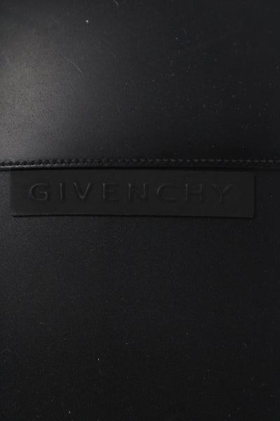 Givenchy Womens Buckle Detail Knee High Rubber Boots Shoes Black Size 8