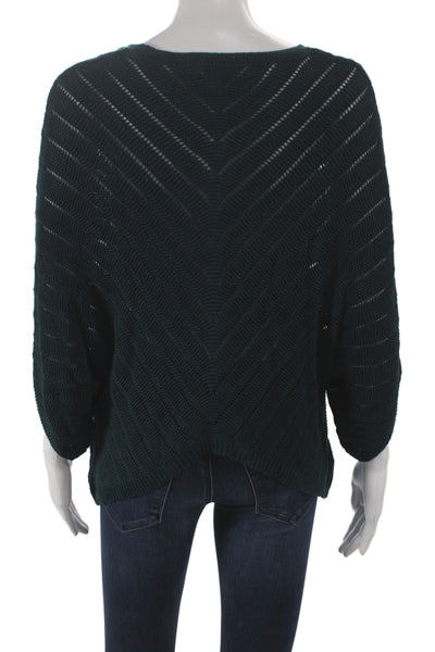 Bishop and Young Women Bohemian Green Pullover Sweater 3/4 Sleeve Size S