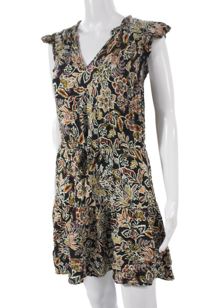 Velvet by Graham & Spencer Women Mini Floral V-Neck Sleeveless Dress Size M