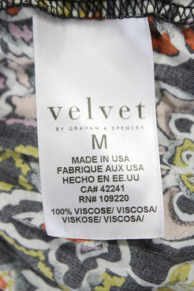 Velvet by Graham & Spencer Women Mini Floral V-Neck Sleeveless Dress Size M