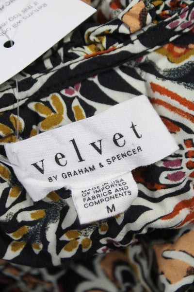 Velvet by Graham & Spencer Women Mini Floral V-Neck Sleeveless Dress Size M