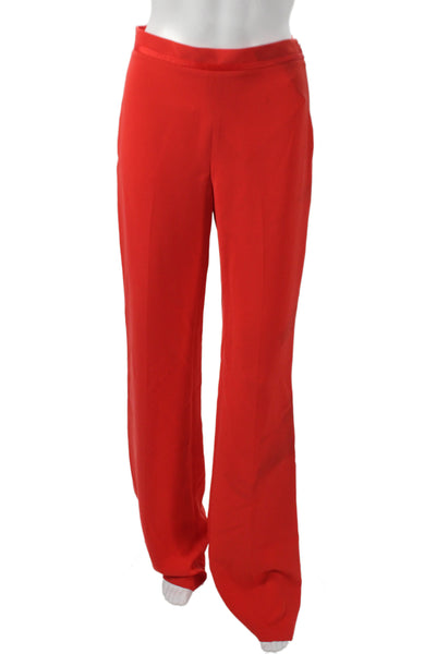 Badgley Mischka Womens Red Dress Pants Zip Inseam 38 Size 4