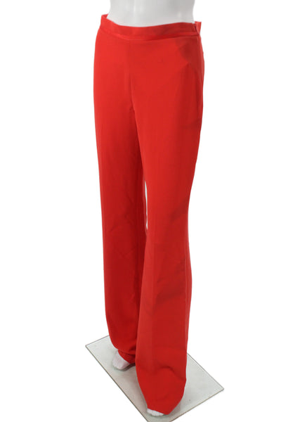 Badgley Mischka Womens Red Dress Pants Zip Inseam 38 Size 4