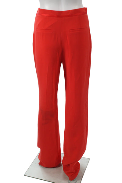 Badgley Mischka Womens Red Dress Pants Zip Inseam 38 Size 4