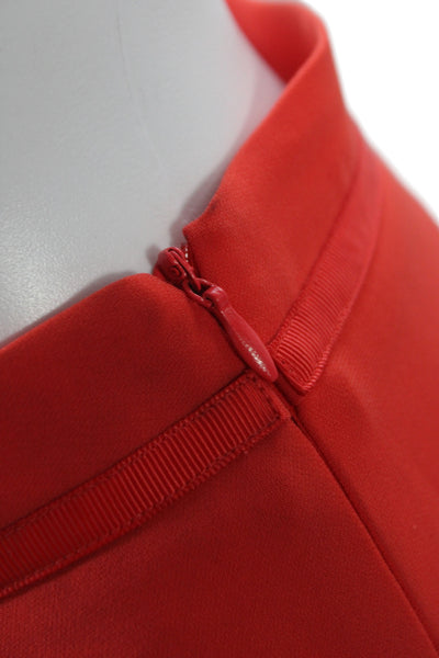 Badgley Mischka Womens Red Dress Pants Zip Inseam 38 Size 4