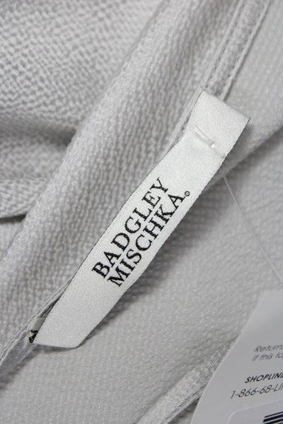 Badgley Mischka Women Camisole Gray Square Neck Sleeveless Polyester Size S
