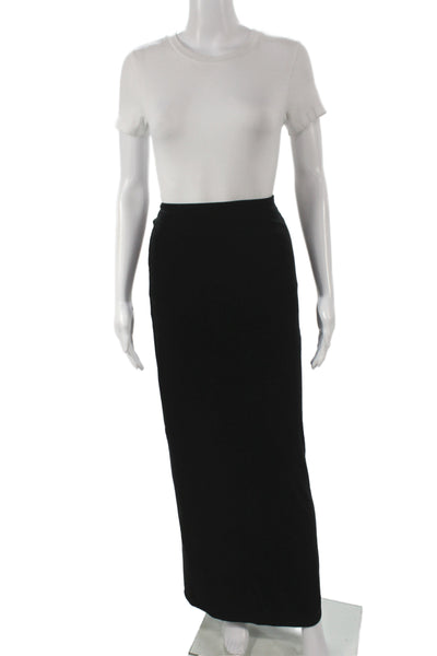 Commando Womens Maxi Skirt Black Polyester Long Pull On Size XS