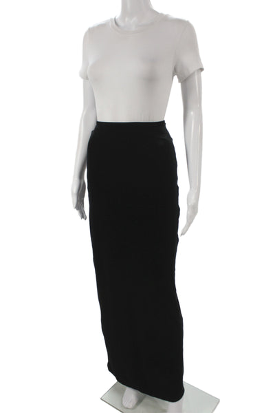 Commando Womens Maxi Skirt Black Polyester Long Pull On Size XS