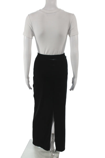 Commando Womens Maxi Skirt Black Polyester Long Pull On Size XS