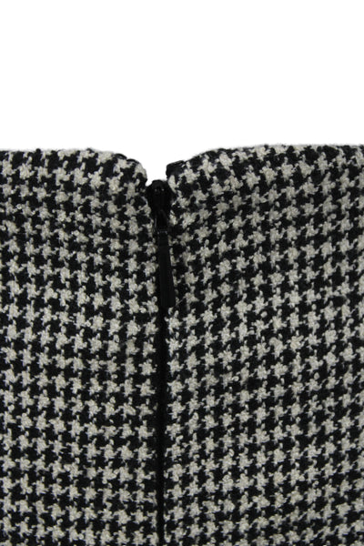 MNG Womens Black Check Mini Skirt Zip Polyester Fall Size 2