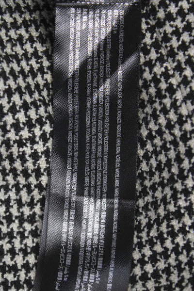MNG Womens Black Check Mini Skirt Zip Polyester Fall Size 2