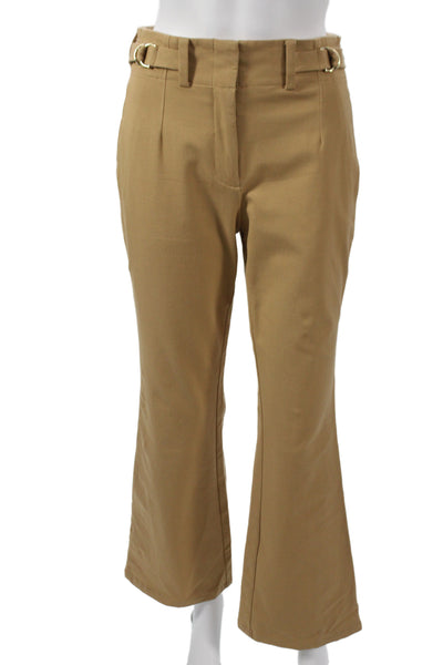 Derek Lam 10 Crosby Women Dress Pants Beige Solid Hook & Eye Inseam 30 Size 2