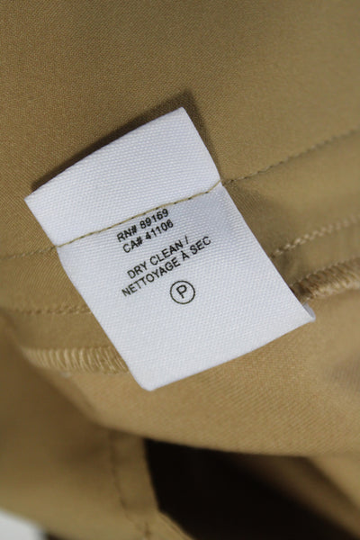 Derek Lam 10 Crosby Women Dress Pants Beige Solid Hook & Eye Inseam 30 Size 2