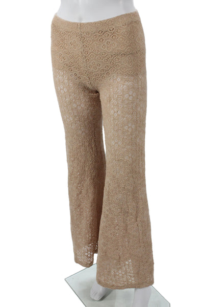 Nightcap Clothing Women Boho Floral Beige Pull On Pants Size S